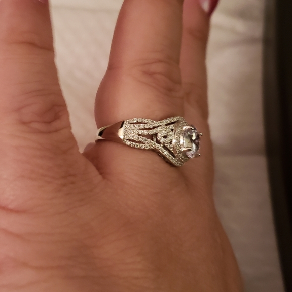 Sz 9, White Cubic Zirconia Rhodium Over Sterling Silver Ring 4.72ctw, NWT - Picture 12 of 15